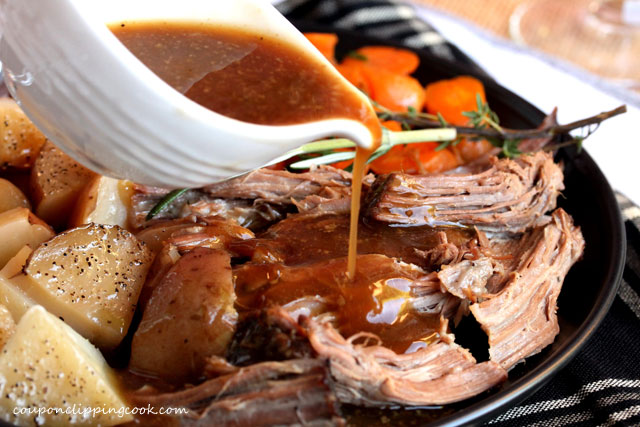 Pour Gravy on Pot Roast